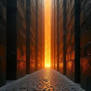 cobblestones gleamed with