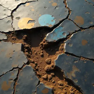 Loosened soil crumbled