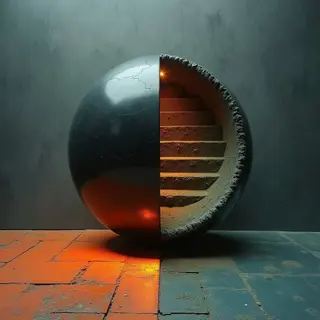 lamp illuminates sandstone