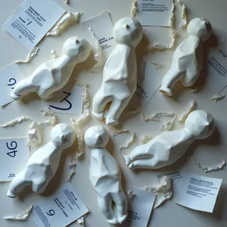 Discarded labels peeled